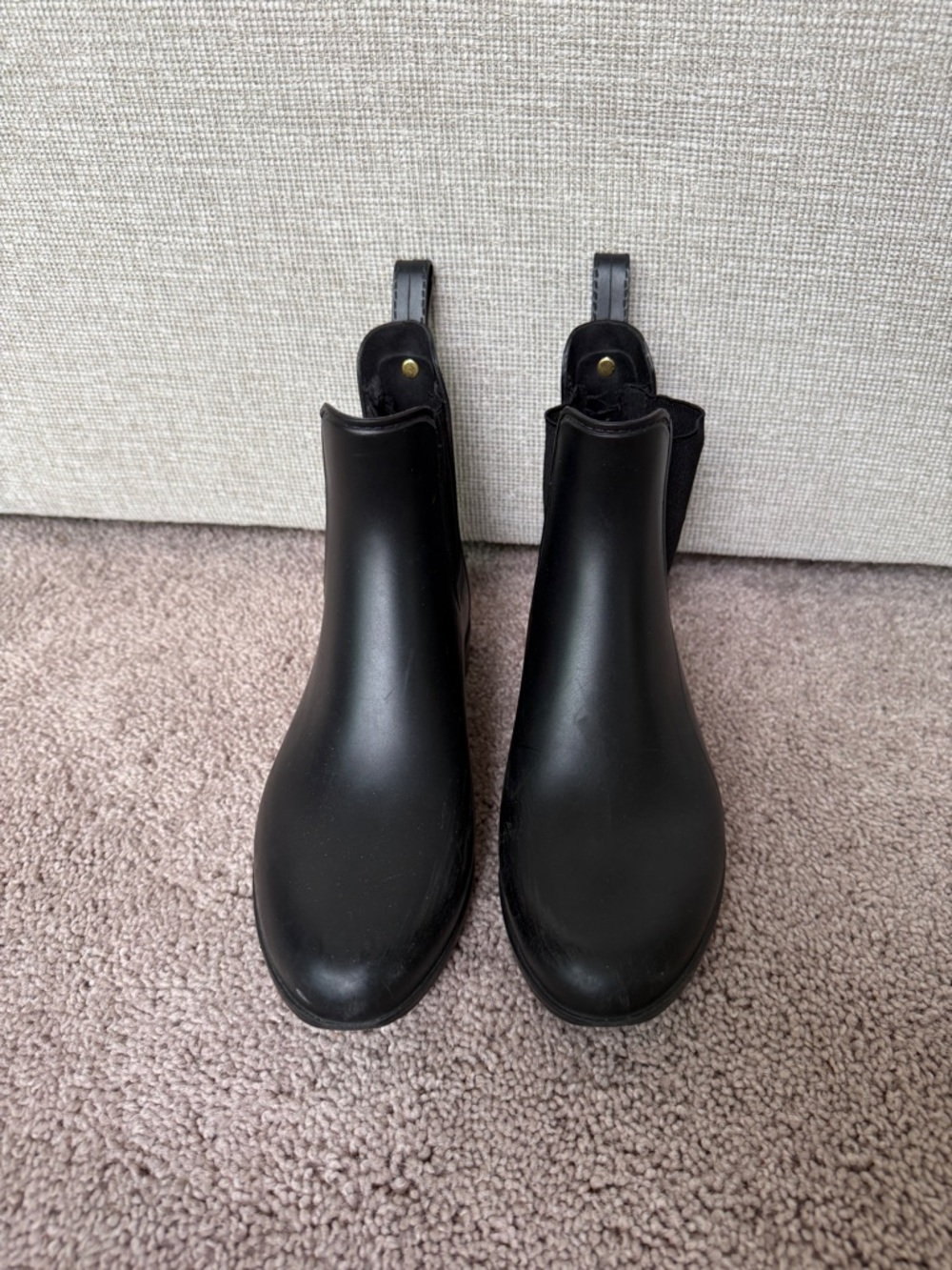 Sam Edelman Tinsley Matte Black Chelsea Rain Booties